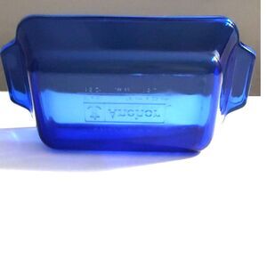 Anchor Hocking Loaf Pan 5" x 9" Cobalt Blue ~Vintage~